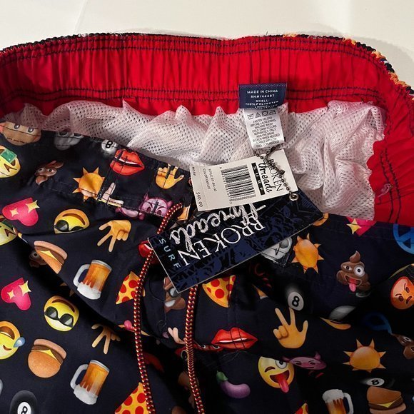 Swim Trunks -Bathing‎ Suit /Emojis / Broken Threads Surf / Medium /New with Tags - Picture 12 of 16